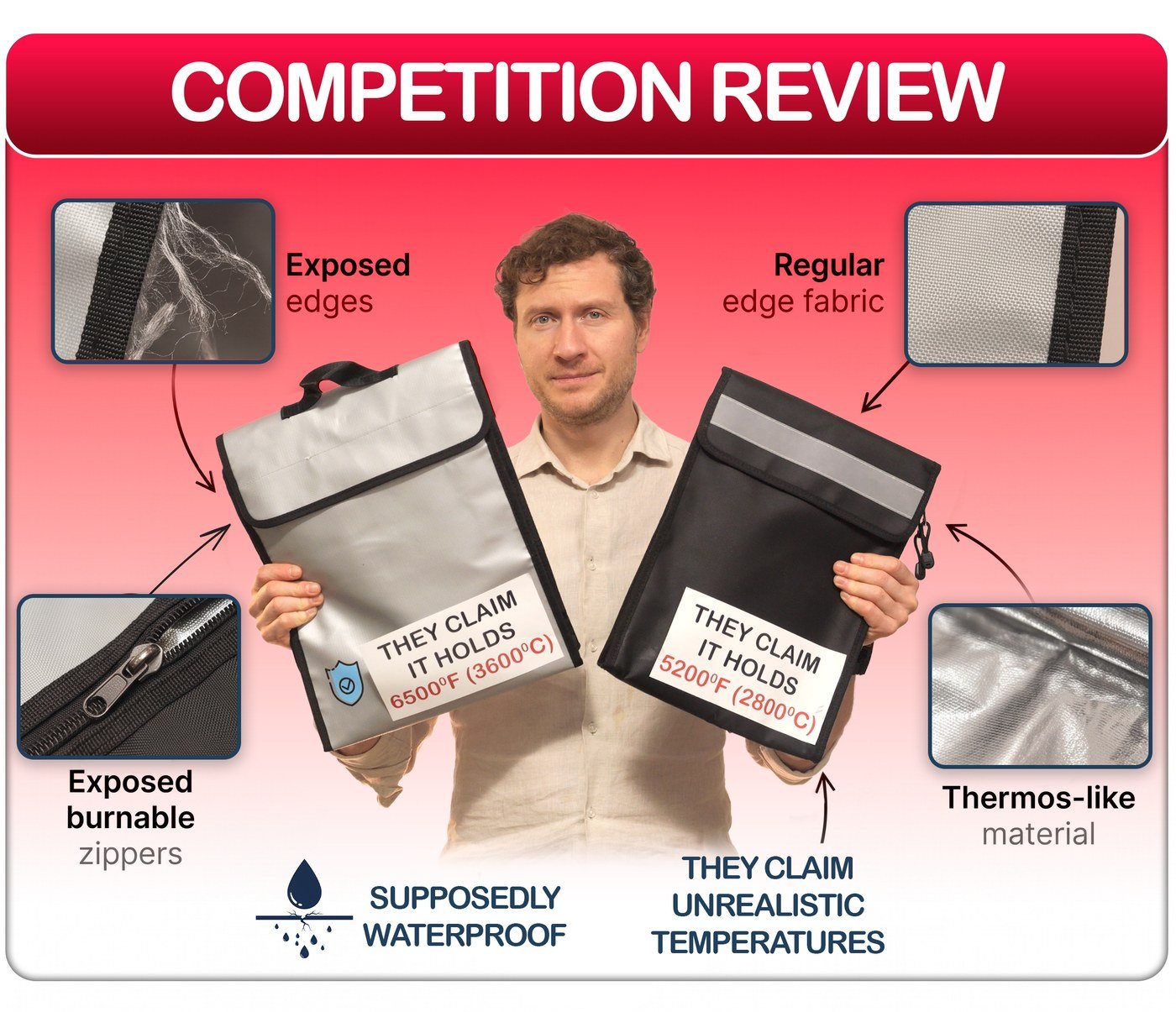 4D FirePack vs regular fireproof bags